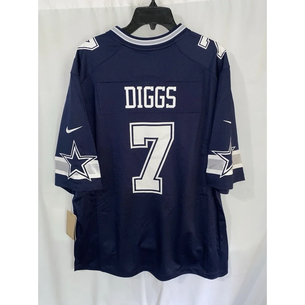 NWT Trevon‎ Diggs Dallas Cowboys Nike Game Jersey Blue Mens XL